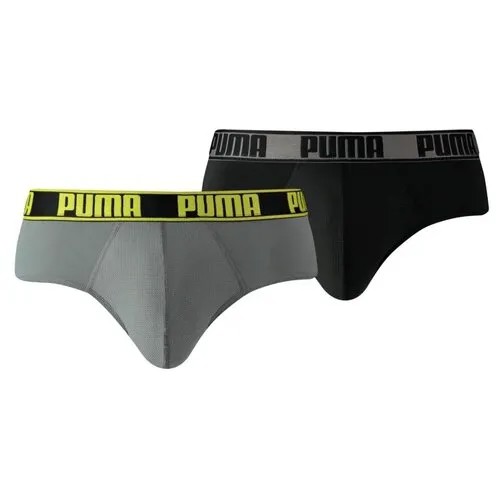 Трусы Puma Active Brief 2P Packed M Grey/Yello (US:XL)