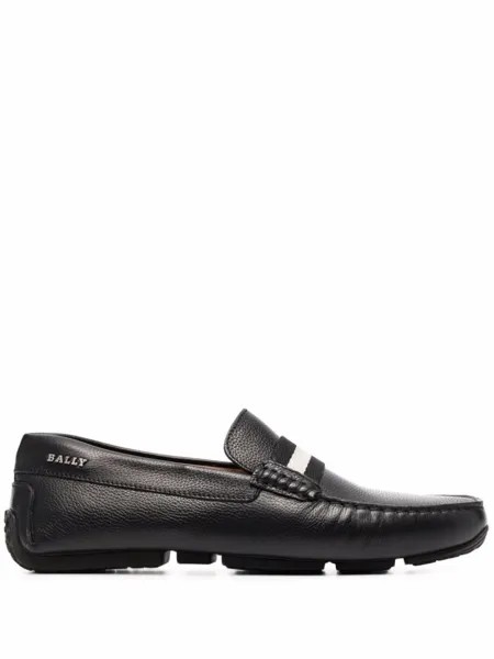 Bally лоферы с перекрестными ремешками, черный