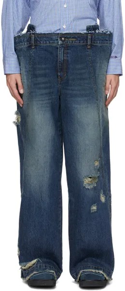 Синие многослойные джинсы ADER error