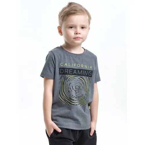 Футболка Mini Maxi, хлопок, размер 98, серый