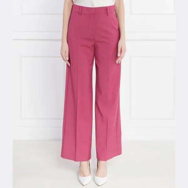 Шерстяные брюки стандартного кроя Max Mara, фуксия