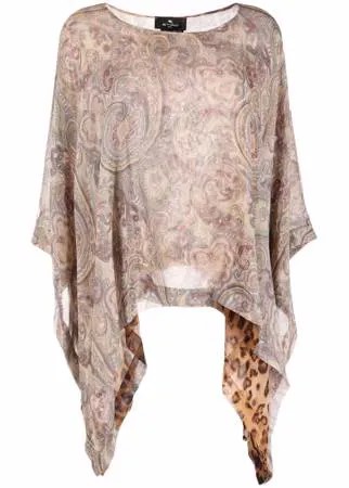ETRO блузка с леопардовым принтом