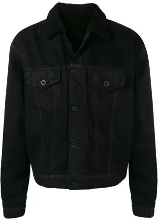 UNRAVEL PROJECT buttoned fur collar jacket