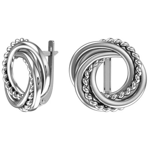 Серебряные серьги «Вираж» 0201381-00245