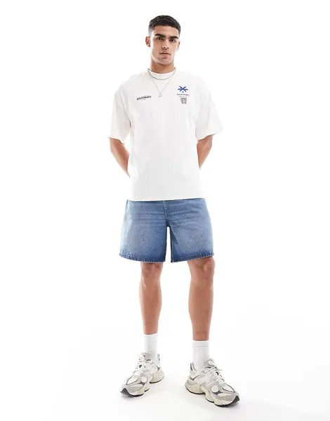 Белая футболка оверсайз Selected Homme 
