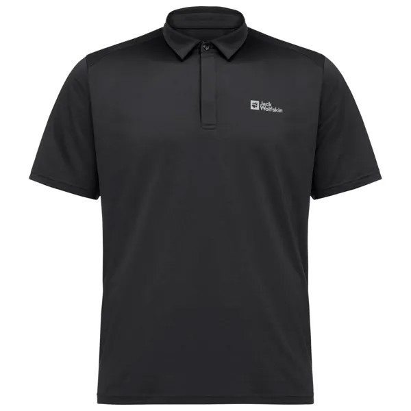 Рубашка поло Jack Wolfskin Delgami Polo, черный