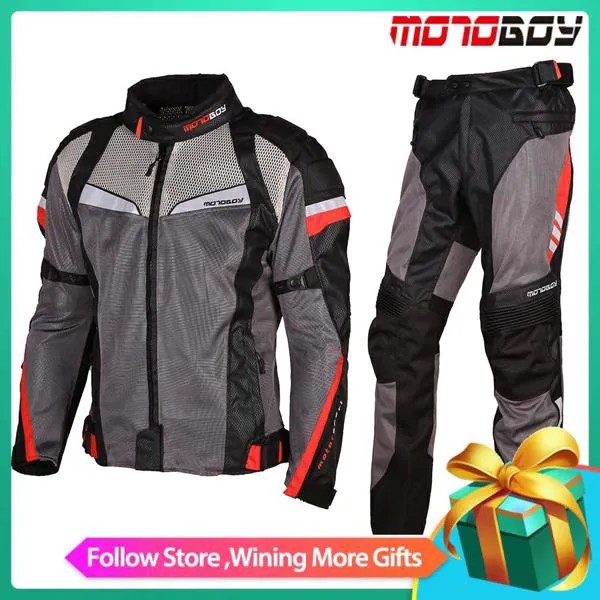 Летняя сетчатая Защитная куртка и брюки для мотоцикла Motoboy