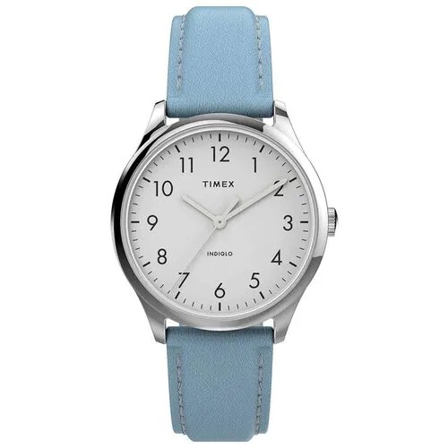 Наручные часы TIMEX женские Easy Reader Timex TW2V25300 кварцевые, подсветка дисплея, серебряный