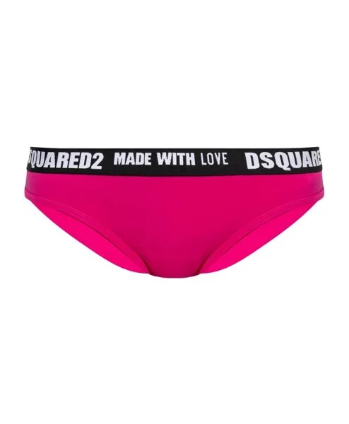 Хлопковые трусы с логотипом Dsquared2, розовый