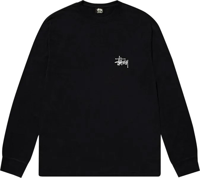 Лонгслив Stussy Basic Long-Sleeve Tee 'Black', черный