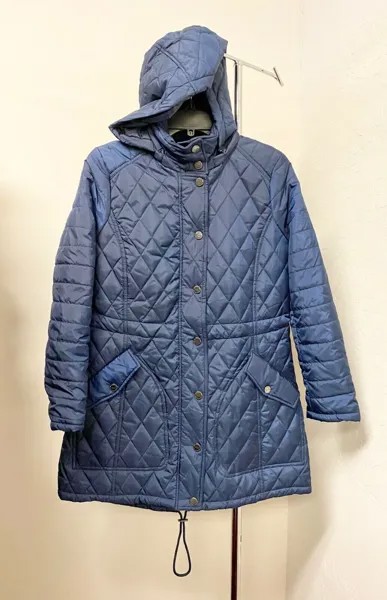 URBAN REPUBLIC Темно-синяя стеганая парка-анорак с застежкой на талии, куртка, размер S ~ 4/6