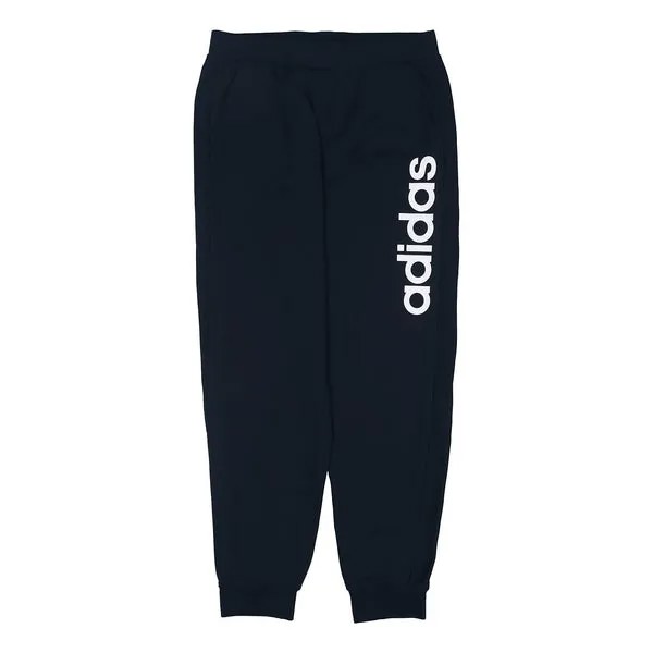 Спортивные штаны Men's adidas neo Logo Printing Fleece Lined Stay Warm Bundle Feet Sports Pants/Trousers/Joggers Black, черный