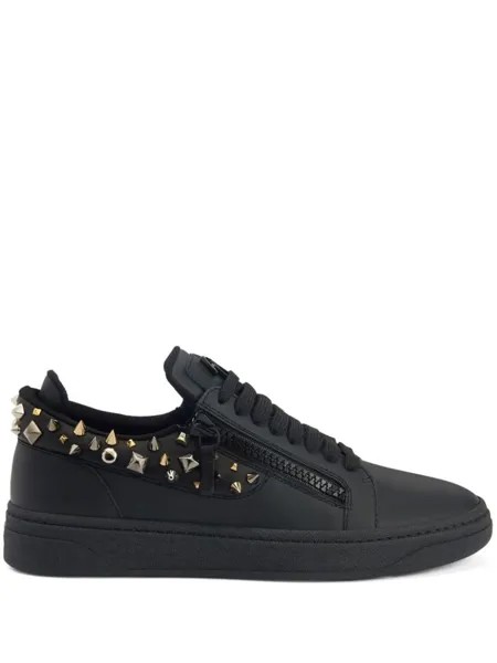 Giuseppe Zanotti кроссовки с заклепками, черный