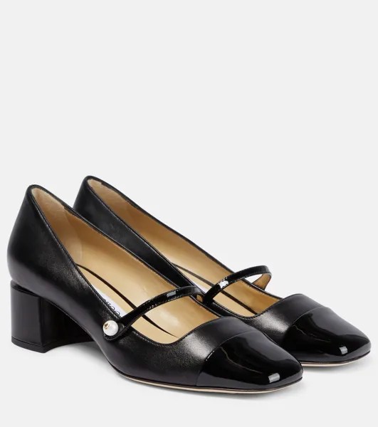 Кожаные туфли Elisa 45 Jimmy Choo, черный