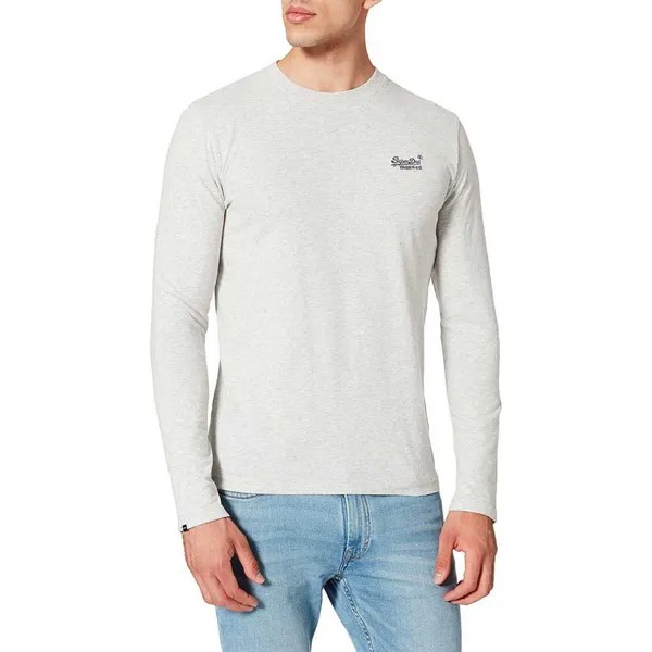 Лонгслив Superdry Vintage Logo Embroidered, серый