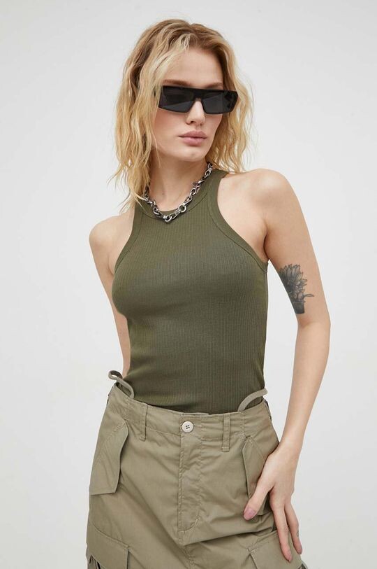 Хлопковый топ x Софи Туккер G-Star Raw, зеленый