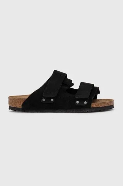 Замшевые шлепанцы Uji Birkenstock, черный