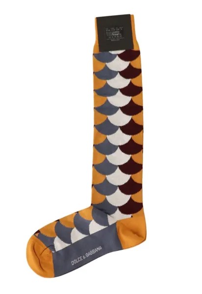 Мужские носки DOLCE - GABBANA, хлопковые эластичные носки до середины икры с разноцветным рисунком. л 100 долларов