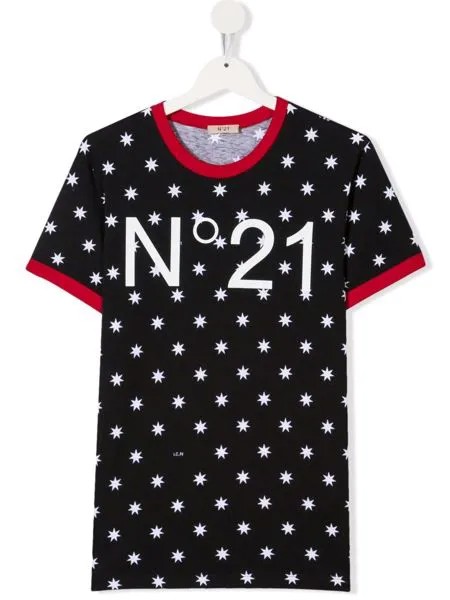 Nº21 Kids футболка с принтом