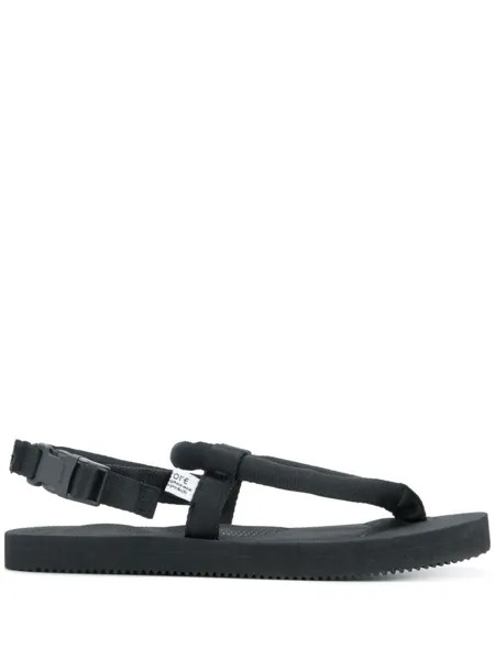 Suicoke шлепанцы с ремешком на пятке, черный