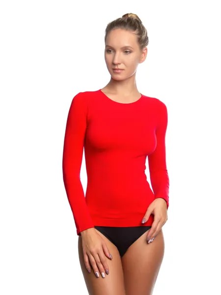 Лонгслив домашний женский Mademoiselle T-Shirt Girocollo M/L (Ilar) красный L