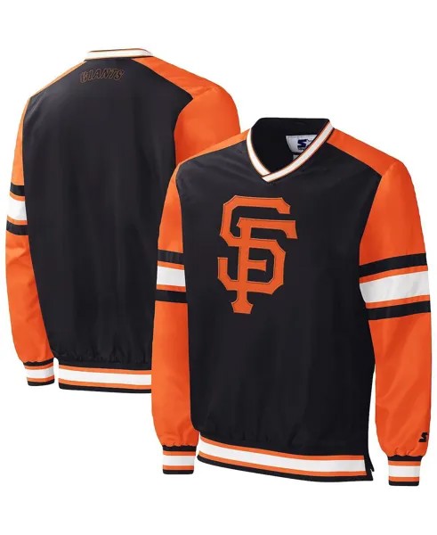 Мужской черный пуловер-ветровка San Francisco Giants Yardline Starter