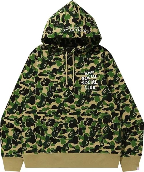 Худи BAPE x Anti Social Social Club ABC Camo Pullover Hoodie 'Green', зеленый