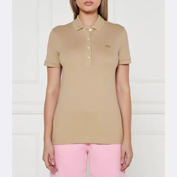 Облегающая рубашка-поло досада Lacoste, бежевый