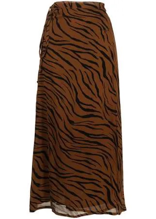 Faithfull the Brand юбка Janine с тигровым принтом
