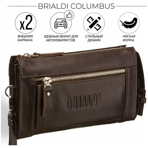 Мужской клатч BRIALDI Columbus (Колумбус) brown