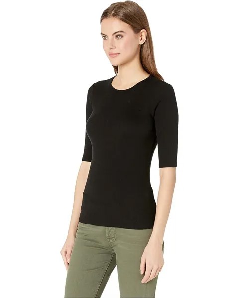 Футболка Michael Stars Tara Ultra Rib Slim Crew Neck Tee, черный