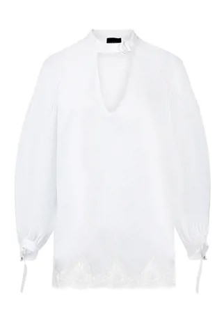 Белая блузка с кружевной отделкой Ermanno Ermanno Scervino