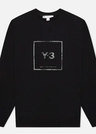 Мужская толстовка Y-3 Square Label Graphic Crew Neck, цвет чёрный, размер S