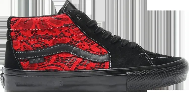 Кеды Vans Premier x Skate Grosso Mid Laced - Black High Risk Red, красный