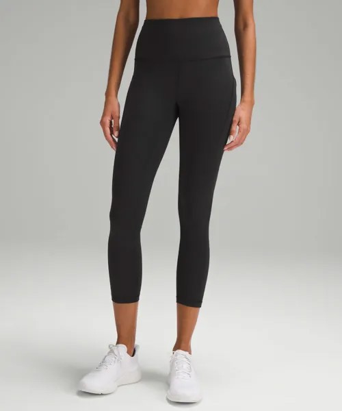 Укороченные шорты Wunder Train с карманами Lululemon, черный