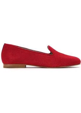 Blue Bird Shoes perforated suede loafers