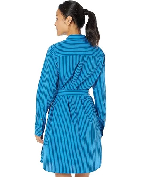 Платье Draper James Carly Shirtdress in Canopy Stripe, цвет Blue Aster