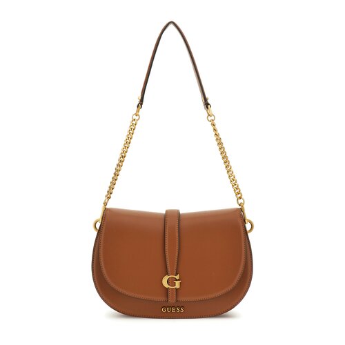 Сумка кросс-боди GUESS, фактура гладкая, коричневый