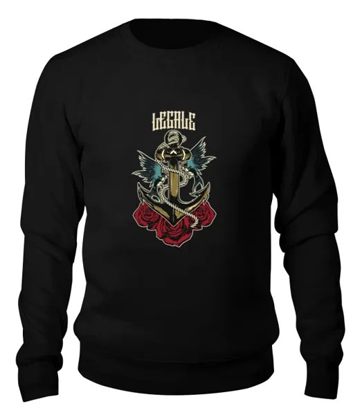 Свитшот унисекс Printio Anchor old school черный XS