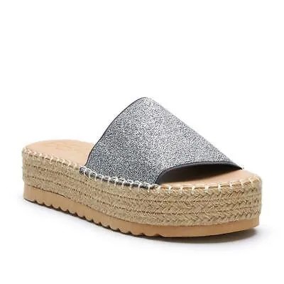 Женские серебряные шлепанцы Beach by Matisse Sunkissed 7 Medium (B,M) BHFO 9737