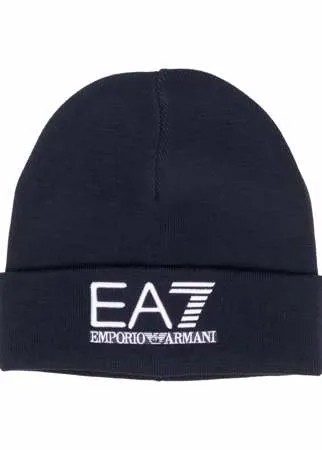 Ea7 Emporio Armani шапка бини с логотипом