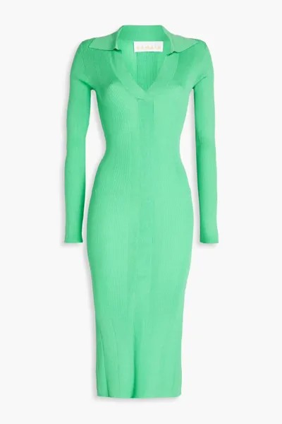 Платье миди Joy в рубчик Remain Birger Christensen, зеленый