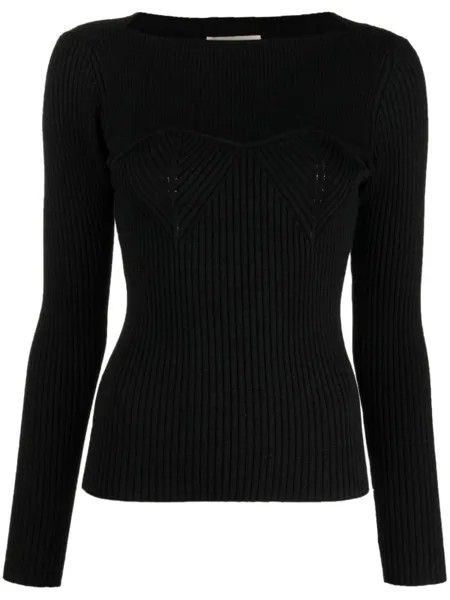 ISABEL MARANT топ Zilyae в рубчик, черный