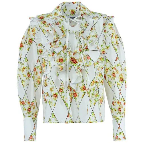 Блуза  MSGM, размер 40, белый