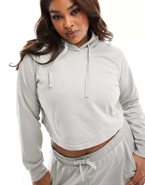 ASOS Curve Icon спортивное худи из джерси с петелькой черного цвета