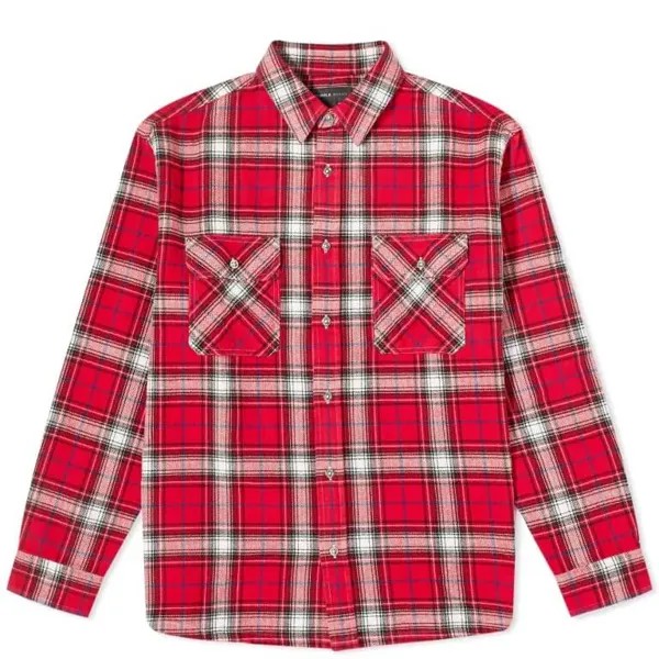 Рубашка Purple Brand Plaid Flannel Checked, красный