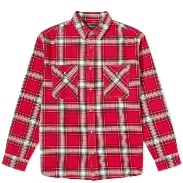 Рубашка Purple Brand Plaid Flannel Checked, красный