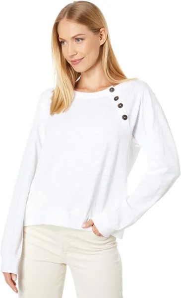 Футболка Lilla P Full Sleeve Button Raglan, белый