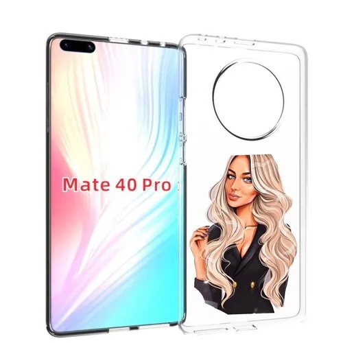 Чехол MyPads Платье-пиджак женский для Huawei Mate 40 Pro (NOH-NX9) задняя-панель-накладка-бампер