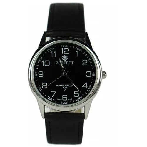 Perfect часы наручные, мужские, кварцевые, на батарейке, кожаный ремень, японский механизм GX017-402